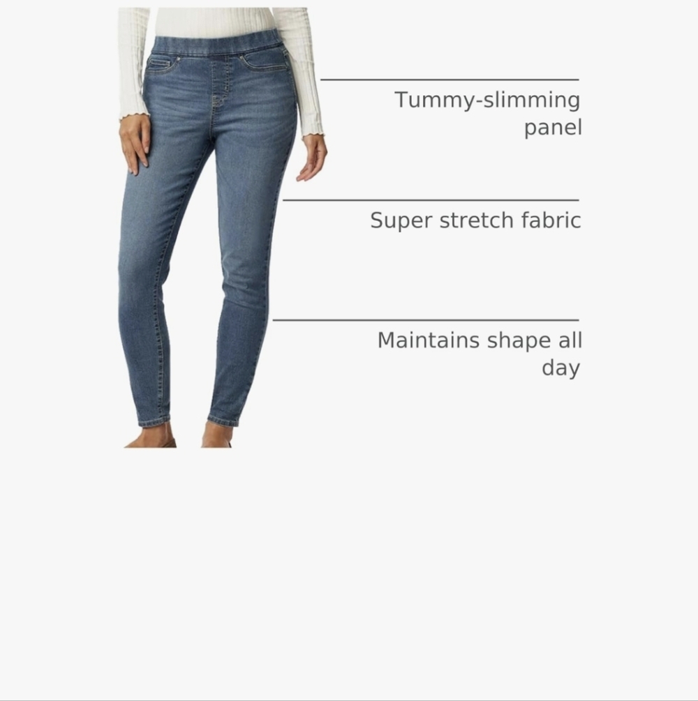 NWT LEVI STRAUSS SIGNATURE PULL ON SKINNY JEAN Size 10 W30 - Picture 4 of 11
